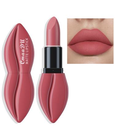 Easilydays Matte Lipstick Set Dark Colors  Moisturizing Matte Nude Lipstick  Fresh Natural Velvet Lip Stain  Long-Lasting Wear High Pigmented Not Fade Waterproof Red Pink Coral Lip Gloss Women Makeup (07)
