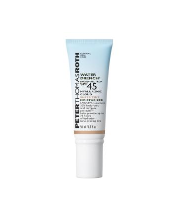 Peter Thomas Roth | Water Drench Hyaluronic Cloud Sheer Tint Moisturizer Broad Spectrum SPF 45 Hydrating Tinted SPF Moisturizer Adaptable Sheer Tint For All Skin Tones and Types