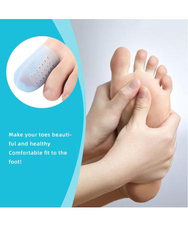 HEIMEABI Gel Toe Protector - Silicone Toe Caps for Corns, Blisters & Ingrown Toenails - Pain Relief & Foot Soak - Purple Medium - Buy Online on SooperMarket.com