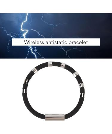 Buy Antistatic Bracelet - 8 Loops Silicone Waterproof Energy Balance Band for Winter Running (Black) | International Shipping - Buy Online on SooperMarket.com