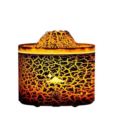 GIISH 1 Piece USB Volcano-Flame Air Mini Humidifier As Shown ABS+PP+Electronic Components for Fragrance Mist Ambient Night Light
