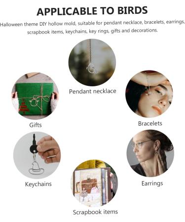 EXCEART 24pcs Epoxy alloy pendant blank hats wallet key holder bead keychain UV Resin Crafts mold witch hat - Buy Online on SooperMarket.com