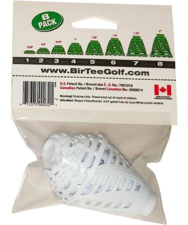 BirTee PRO Speed Golf Tees - Enhanced Durability - 8 Pack | Indoor Simulator Tees - White Plastic - Buy Online on SooperMarket.com