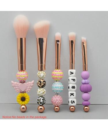 sunroot 5Pieces Beadable Makeup Brushes Silicone Beads DIY Makeup Cosmetic Brushes Beaded Brushes Kit for DIY - Buy Online on SooperMarket.com
