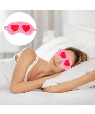 Adjustable Plush Heart Eye Mask for Daytime Naps, Travel, and Valentine's Day | Soft Blindfold for Deep Sleep and Relaxation - Buy Online on SooperMarket.com