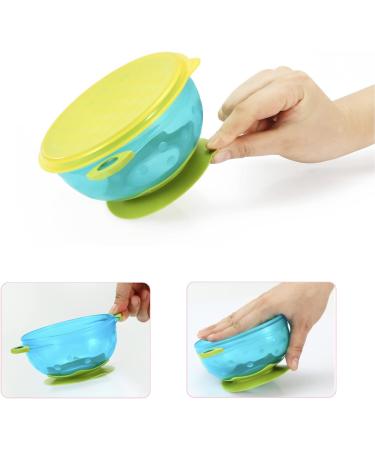 PandaEar Stay Put Spill Proof Baby Suction Bowls Set - BPA Free with Silicone Utensils and Secure Lids - Buy Online on SooperMarket.com