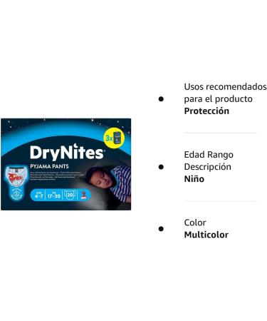 Huggies DryNites Spiderman Pyjama Pants | Size 4-7 Years | 30 Count Pack | White - Buy Online on SooperMarket.com
