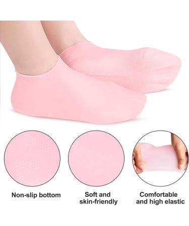 3 Pairs Moisturizing Gel Socks for Men & Women | Foot Care for Dry Cracked Feet - Multicolored - Buy Online on SooperMarket.com