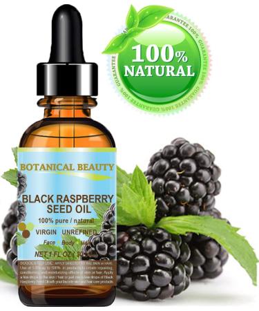 100% Pure Black Raspberry Seed Oil - Natural Cold Pressed Carrier Oil for Skin Hair Lips & Nails - 1 Fl. oz (30 ml) - High Antioxidant - Buy Online on SooperMarket.com