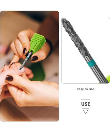 Baluue Nail Drill Bits Tungsten Steel Manicure Drill Bit Electric Pedicure Manicure Grinding Nail Art Tools for Manicure Pedicure Home Salon Green - Buy Online on SooperMarket.com