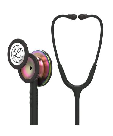 3M Littmann Classic III Monitoring Stethoscope, Rainbow-Finish Chestpiece, Black Stem and Headset, Black Tube, 27 Inch, 5870 Rainbow Finish Chestpiece, Black Tube