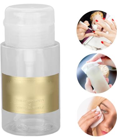 Nail Polish Remover Pump Bottle Dispenser 150ml Push Down Cleanser Dispenser Bottle Travel Empty Liquid Container Clear Empty Refillable Pump Dispenser for Nail Makeup Remover - Buy Online on SooperMarket.com