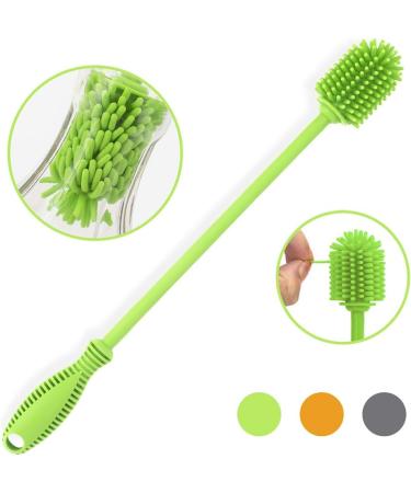 31cm Baby Bottle Cleaning Brush - Silicone Cleaner for Hydro Flask, Sports Bottles - Green (Qty 1) - Buy Online on SooperMarket.com