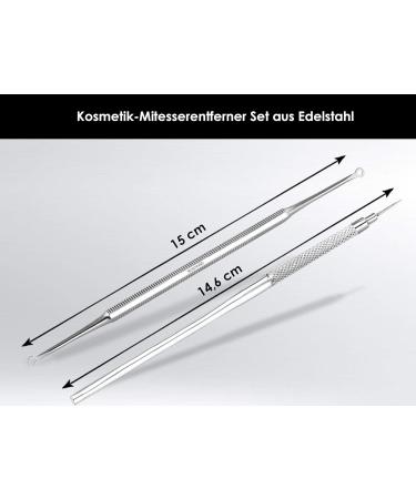 Professional Comedone Squeezer Set | 2-Piece Stainless Steel Blackhead Remover | International Shipping Available - Buy Online on SooperMarket.com