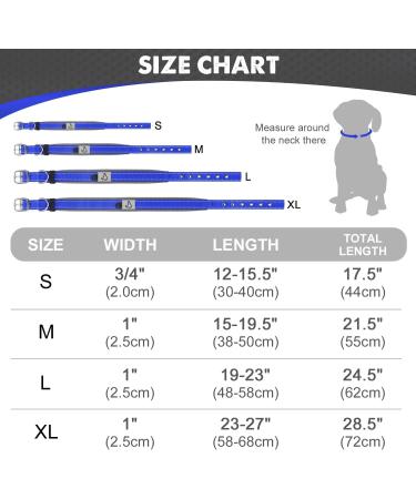 Buy Joytale Royal Blue Dog Collar - Softly Padded Neoprene for Medium Dogs | Nylon Reflective Wide Design - 1 Pack - Buy Online on SooperMarket.com