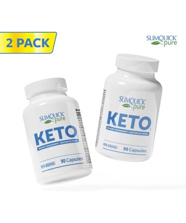 SLIMQUICK Keto Diet Pills for Weight Loss Helps Stay in Ketosis Temporarily Increases Endurance Keeps Full for Longer with MCT Oil Caffeine Green Coffee Extract (180 count - 2 x 90ct bottles) 90 count (Pack of 2) - Buy Online on SooperMarket.com