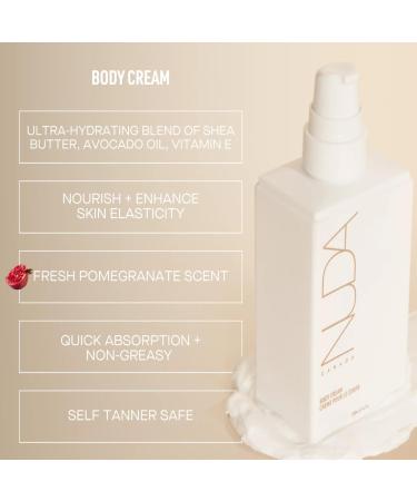 Nuda Body Cream | Sunless Tan-Safe Moisturizer for Women | Hydrating Lotion with Shea Butter & Avocado Oil | Sulfate & Paraben Free - 200 mL - Buy Online on SooperMarket.com
