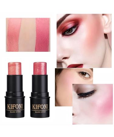 Sumeitang 4 Pcs Waterproof Highlighter, Shimmer Illuminator, and Blush Stick Set - Cruelty-Free Face Contour Cosmetics for Effortless Blending and Colorful Glow - Buy Online on SooperMarket.com