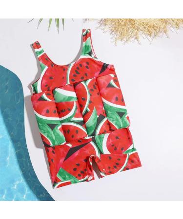 IWEMEK Kids Swimming Float Jacket | One Piece Bathing Suit for Baby Boys Girls | Buoyancy Aid Swimwear Vest | Red Watermelon | 6-12 months - Buy Online on SooperMarket.com
