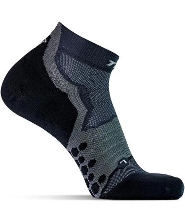 Thirty48 Performance Compression Low Cut Running Socks | 3 Pairs Black/Gray Large | Men & Women | Targeted Compression - Buy Online on SooperMarket.com