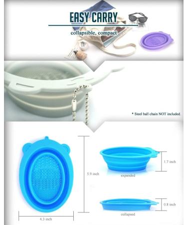 Freetune Collapsible Shaving Bowl - Portable Silicone Rubber Multi Purpose Bowl - Pocket Size, Durable & Flexible (Gray) - Buy Online on SooperMarket.com