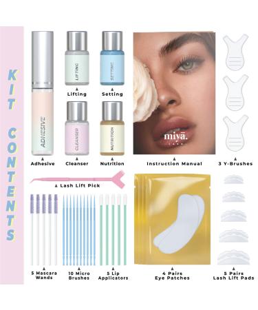 MIYA LASH Lash Lift Kit - Professional Keratin Eyelash Perm | LVL Curling & Lifting | Vegan, Semi-Permanent Results | Home & Salon Use - Buy Online on SooperMarket.com