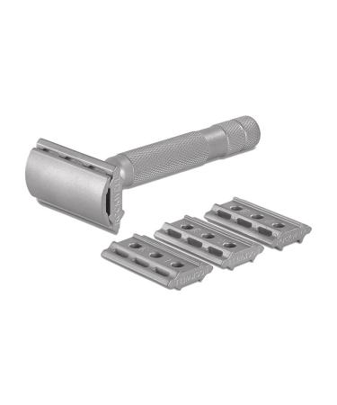 Rockwell 6S Adjustable Safety Razor - Premium Stainless Steel Grey | 1 Piece Pack for Perfect Shaving Experience - Buy Online on SooperMarket.com