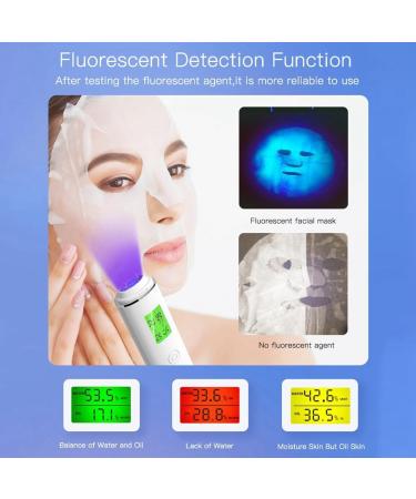 Closer Skin Moisture Tester Fluorescent Agent Detector LCD Display Skin Moisture Meter - Buy Online on SooperMarket.com
