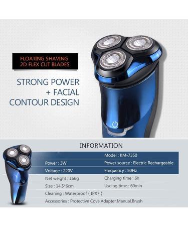 GeRRiT Electric Shaver | Rechargeable 3D Rotary Razor with Pop-Up Trimmer | IPX7 Waterproof for Ultimate Grooming - Buy Online on SooperMarket.com