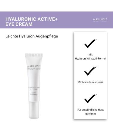 Malu Wilz Hyaluronic Active Eye Cream 15ml | Refreshing Skincare Serum with Hyaluron-Active Dual Effect Booster - Buy Online on SooperMarket.com