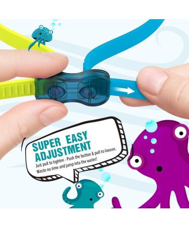 OutdoorMaster Kids Swim Goggles 2 Pack - Quick Adjustable Strap Swimming Goggles for Kids 2 Pack-a - Buy Online on SooperMarket.com