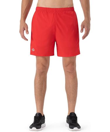 NAVISKIN Men's 5 Running Shorts - Lightweight Quick Dry Workout Shorts with Zipper Pocket - Red, Large - Buy Online on SooperMarket.com