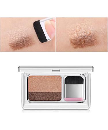 Eyeshadow Waterproof Two-Color Lazy Eyeshadow Double Colors Glitter Eyeshadow Waterproof Long Lasting for Beginner Pearl Camel Assorted Color - Buy Online on SooperMarket.com