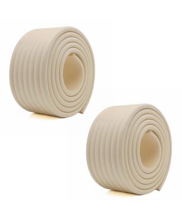 M2cbridge Multifunctional Edge and Corner Guard Coverage Baby Safety Bumper DIY 6.5 Ft (Rice White (6.5ft x 2))