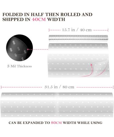 STOBOK Cellophane Wrap Roll - 32 x 100' White Dot Florist Paper for Flowers | 3 Mil Thick Gift Wrapping Film - Buy Online on SooperMarket.com