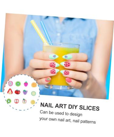 FRCOLOR 4800 Pcs 12 Fruit Sliced nail Art Accessories 3d Nail Charms Nail Diy Slices Nail Art Fruit Flatback Buttons Decor Nail Manicure Fruit Slices Nail Decals Flowers - Buy Online on SooperMarket.com