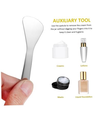 2-Piece Stainless Steel Spatula Set for Cosmetics - Ideal for Eye Cream Face Masks & Lotions - Buy Online on SooperMarket.com