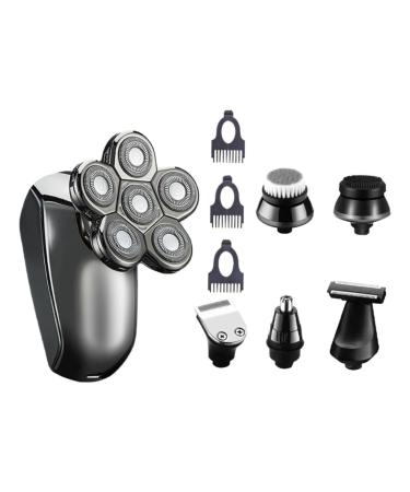 4 Sets Electric Shaver Travel Shaver Six Heads Shaver Hair Removal Device Beard Trimmer Chargeable Shaver Personal Care Shaver Waterproof Male Razor Men Razor Men Electric Razor