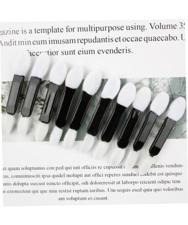 PLAFOPE 50pcs Sponge Dual Eyeshadow Brush Makeup Eyeshadow Brush Kit Eye Shadow The Face Travel Eye Cream M White - Buy Online on SooperMarket.com