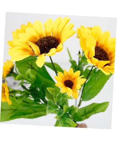 Zerodeko Sunflower Props 2pcs 7 Artificial Flower Bouquet Wedding Bouquet Artificial Flowers Bouquet Artificial Bouquet Decor Flower Arrangement Supplies Sunflower Fake Sunflowers Heads - Buy Online on SooperMarket.com