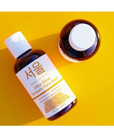 Korean Turmeric Sensitive Skin Face Wash 4oz | K Beauty Cleanser for Dry Skin | Gentle Facewash for Glowing Skin - Buy Online on SooperMarket.com