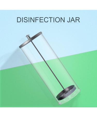 2 Types Disinfection Jar Glass Sterilization Container Sanitizer Glass Manicure Tools for Salon Hairdresser(9 inches) - Buy Online on SooperMarket.com