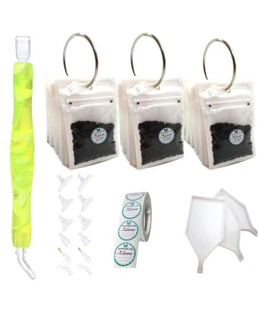 Diamond Painting Art Beads Storage Bag Organizer Container Case Box Kit Tool, Diamond Art Pen, Diamond Painting Drill Pen, 100PC Diamond Painting Art Accessories Bags, Jewelry Making Bead Gem Storage