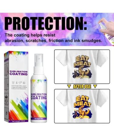 Sublimation Coating Spray for Cotton & Polyester Shirts, Fabric, Wood, Canvas, Handbags - Quick Dry, Super Adhesion, High Gloss Finish - 2X100ML - Buy Online on SooperMarket.com