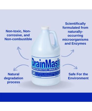 Commercial Drain & Grease Trap Cleaner - Concentrated Enzyme Formula | Organic Liquid Bacteria for Plumbing (1 Gallon - Buy Online on SooperMarket.com