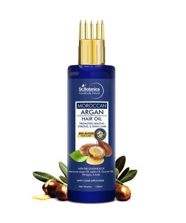 St.Botanica Moroccan Argan Hair Oil With Comb Applicator 150ml with Moroccan Argan Oil to Strengthen Dull & Hair