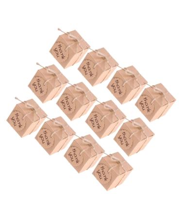 Didiseaon 40pcs Box Thank You Treat Boxes Kraft Paper Gift Boxes Candy Gift Boxes Candy Box Baby Happy Candy