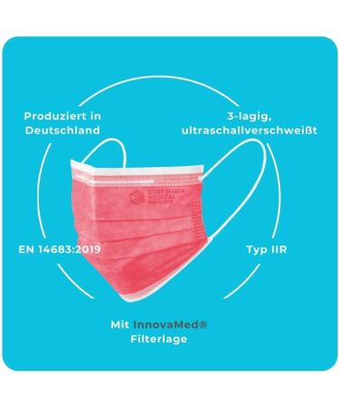 Mundschutz Masken Made in Germany | Curt Maria Medical - 50 Pack of High-Quality Face Masks - Buy Online on SooperMarket.com