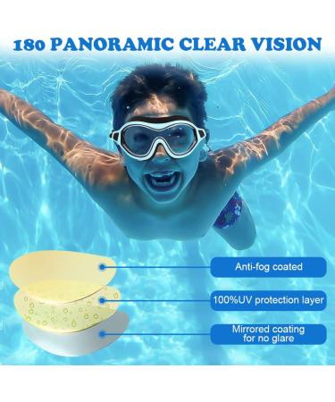 Best Swimming Goggles for Adults & Youth | No-Fog Anti-Fog UV Protection | 180 Clear Vision - Buy Online on SooperMarket.com