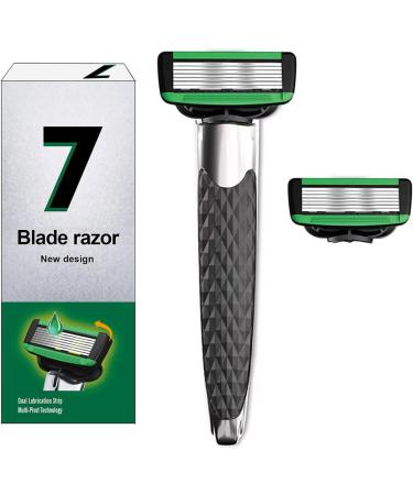 Yawdil 7-Layer Safety Razor | Classic Double Edge Manual Razor with Holder & 2 Blades | Perfect for Men | International Shipping Available - Buy Online on SooperMarket.com